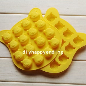 Winnie the Pooh Bear Cake Mold  Flexible Silicone Soap Mold For  Chocolate Cookie Bakeware Pudding Jelly Baking Tools