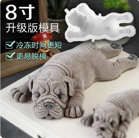  Vodolo French Bulldog Ice Cube Mold,4 Hole Silicone Large  Frenchie Bull Dog Ice Cube Tray for Whiskey,Bourbon, Cocktail,Fun Cute  Novelty French Bulldog Gifts for Decor: Home & Kitchen