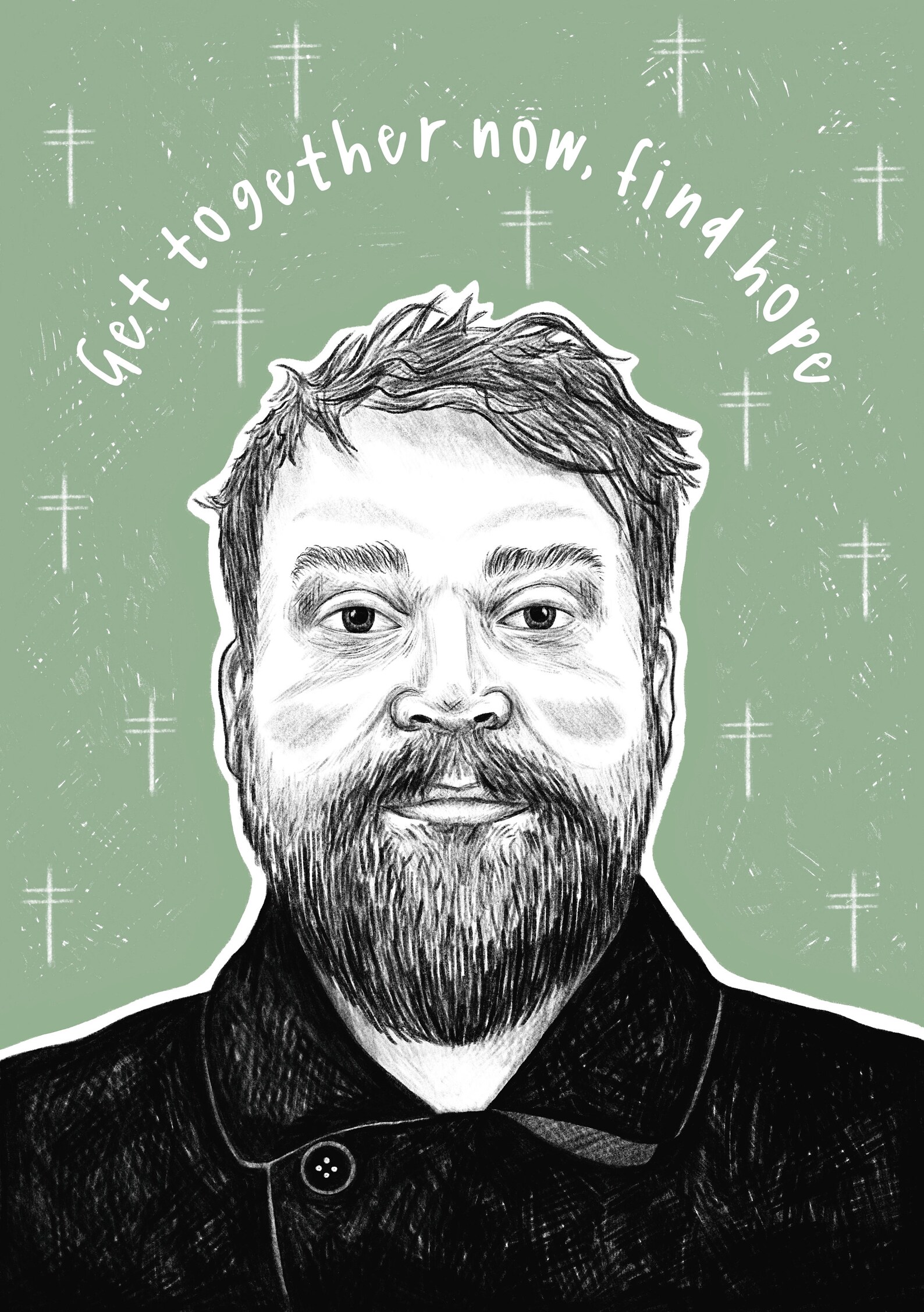 Scott Hutchison Frightened Rabbit A5 Print Etsy