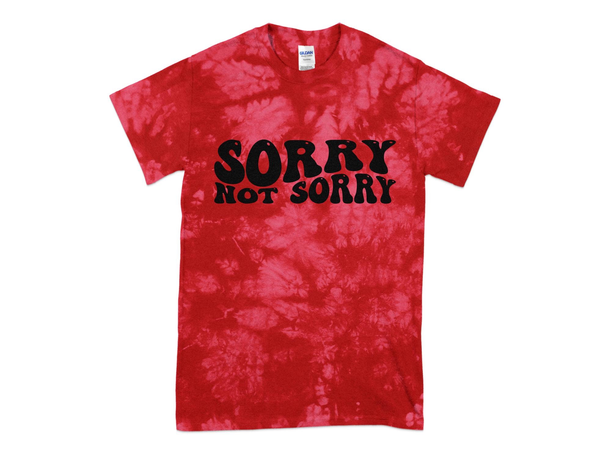 Unisex Sorry Not Sorry Tee, Bold Statement T-shirt, Casual Graphic Tee ...