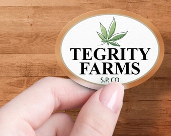 Tegridy Farms sticker, South Park geïnspireerd, vinyl sticker voor laptops en hydroflasks, waterdichte gestanst sticker