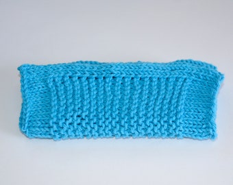 Blue Knit Dishcloths, Set of 2