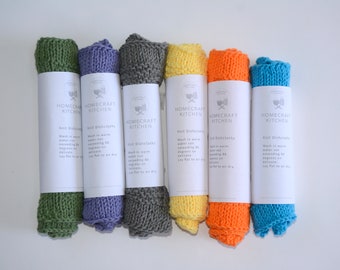 2 Cotton Dishcloths, Choose Your Color