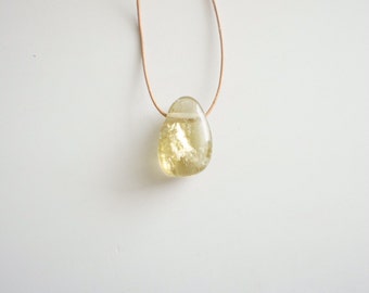 TEG Egg Necklace (Opalite, Lemon Quartz or Yellow Calcite)