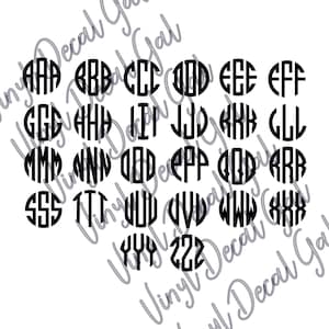 Circle Monogram Personalize Letters