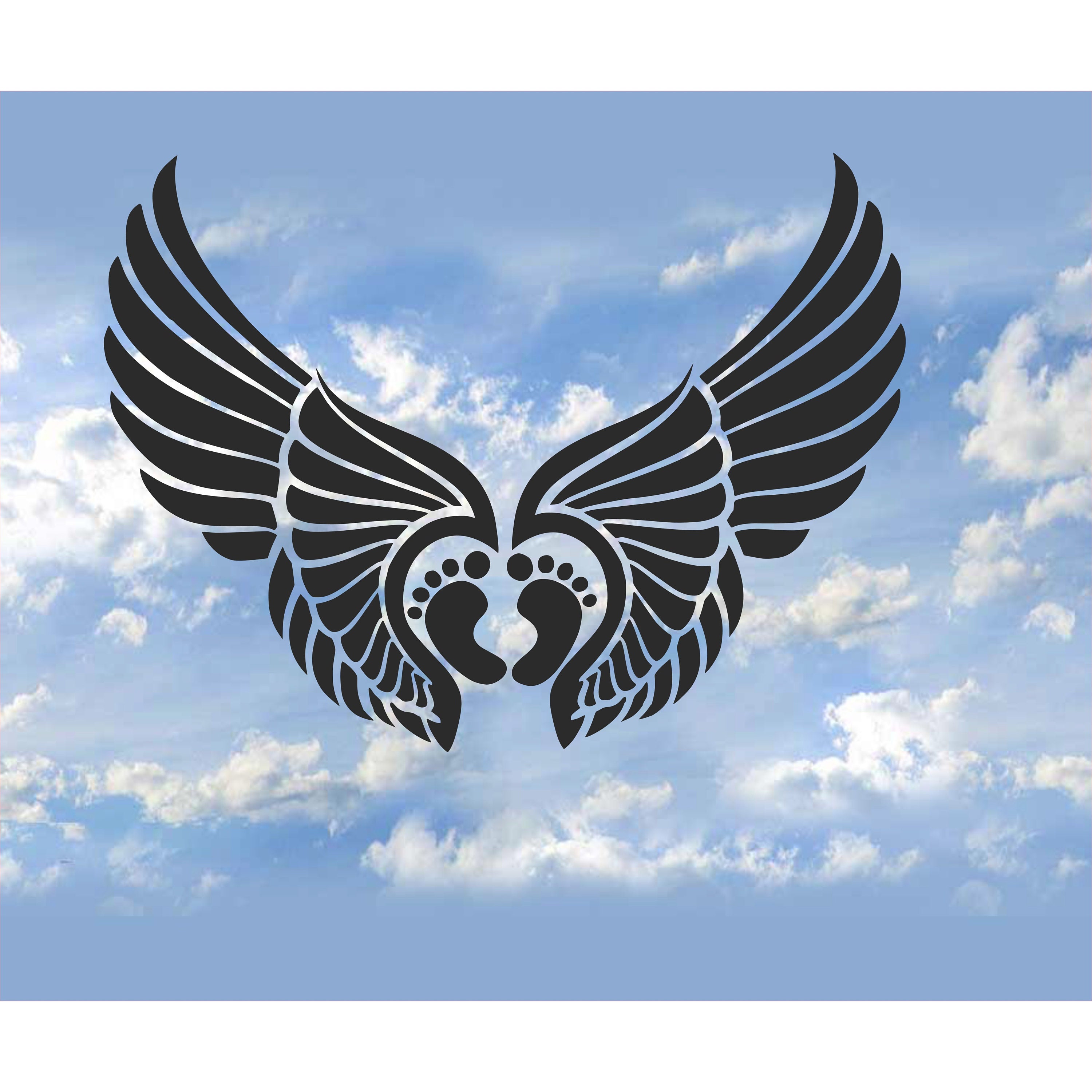 Baby Feet With Angel Wings Miscarriage Wing SVG for Shirts  Etsy