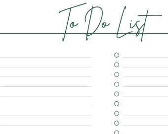 Minimalist To Do List Printable, Daily Task Planner, Simple Productivity Tracker, Elegant Checklist, Instant Download PDF, Work Planner