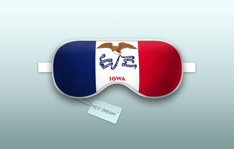Hawkeye State Proud to be an American! Sleeping Mask light-blocking mask Comfortable Eye mask Sleep Mask Iowa Flag