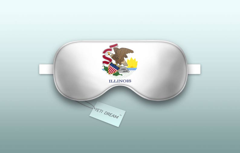 light-blocking mask Sleeping Mask Sleep Mask Illinois Flag Comfortable Eye mask Proud to be an American! Garden of the West
