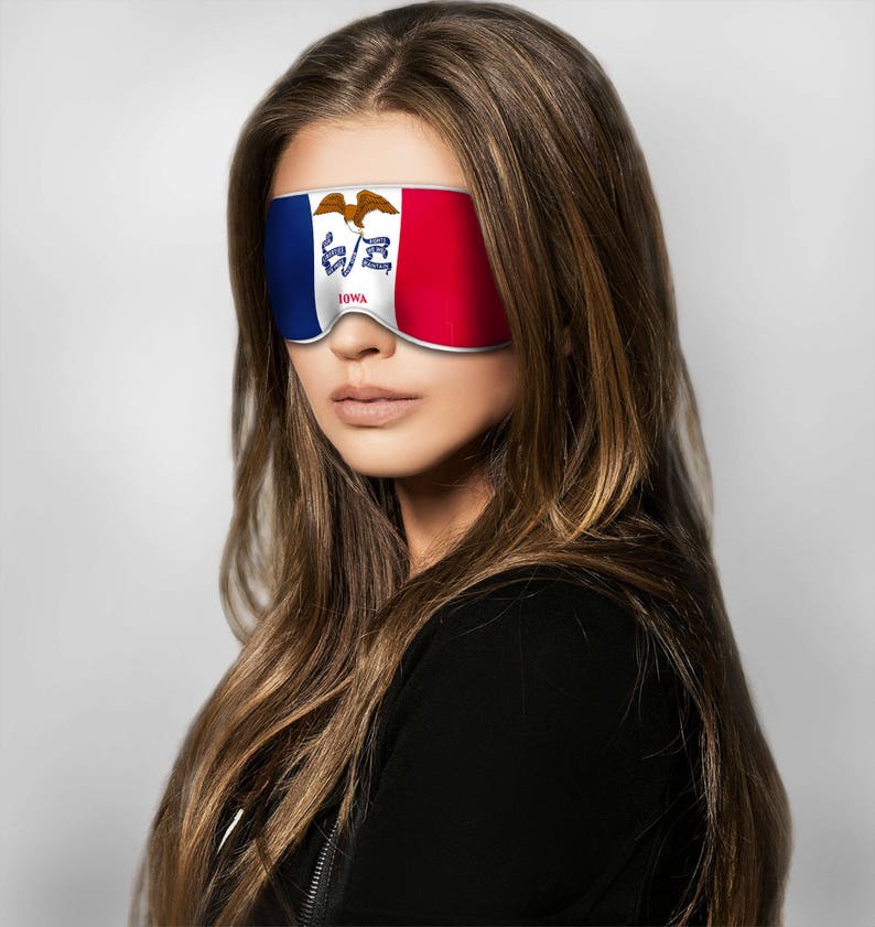 Hawkeye State Proud to be an American! Sleeping Mask light-blocking mask Comfortable Eye mask Sleep Mask Iowa Flag
