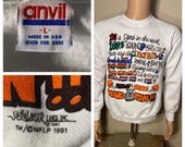 Vintage Cleveland Browns sweatshirt rare white anvil size large medium Browns Fan Dawg Pound sweatshirt crewneck soft