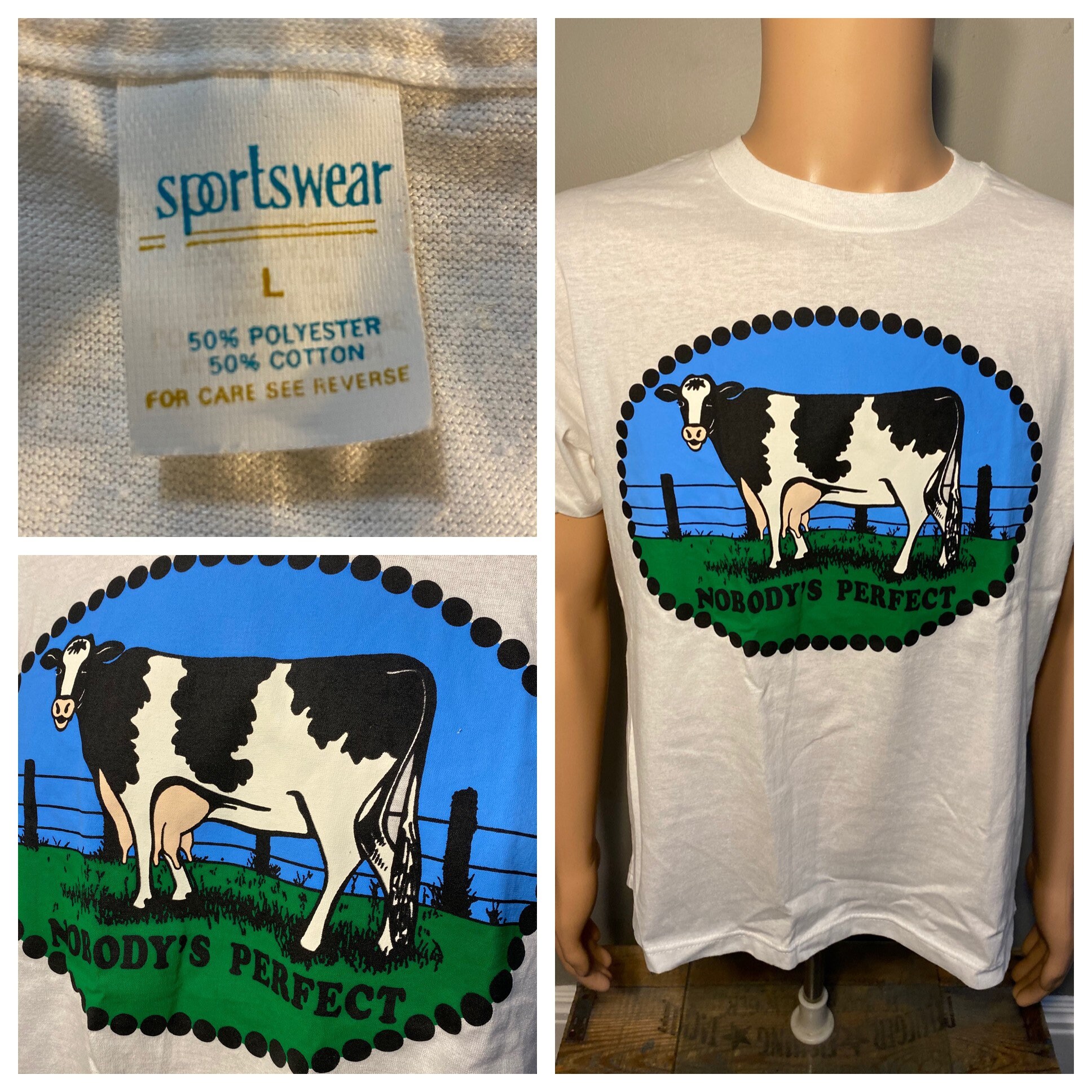 Vintage Cow t-shirt // funny Nobodys 