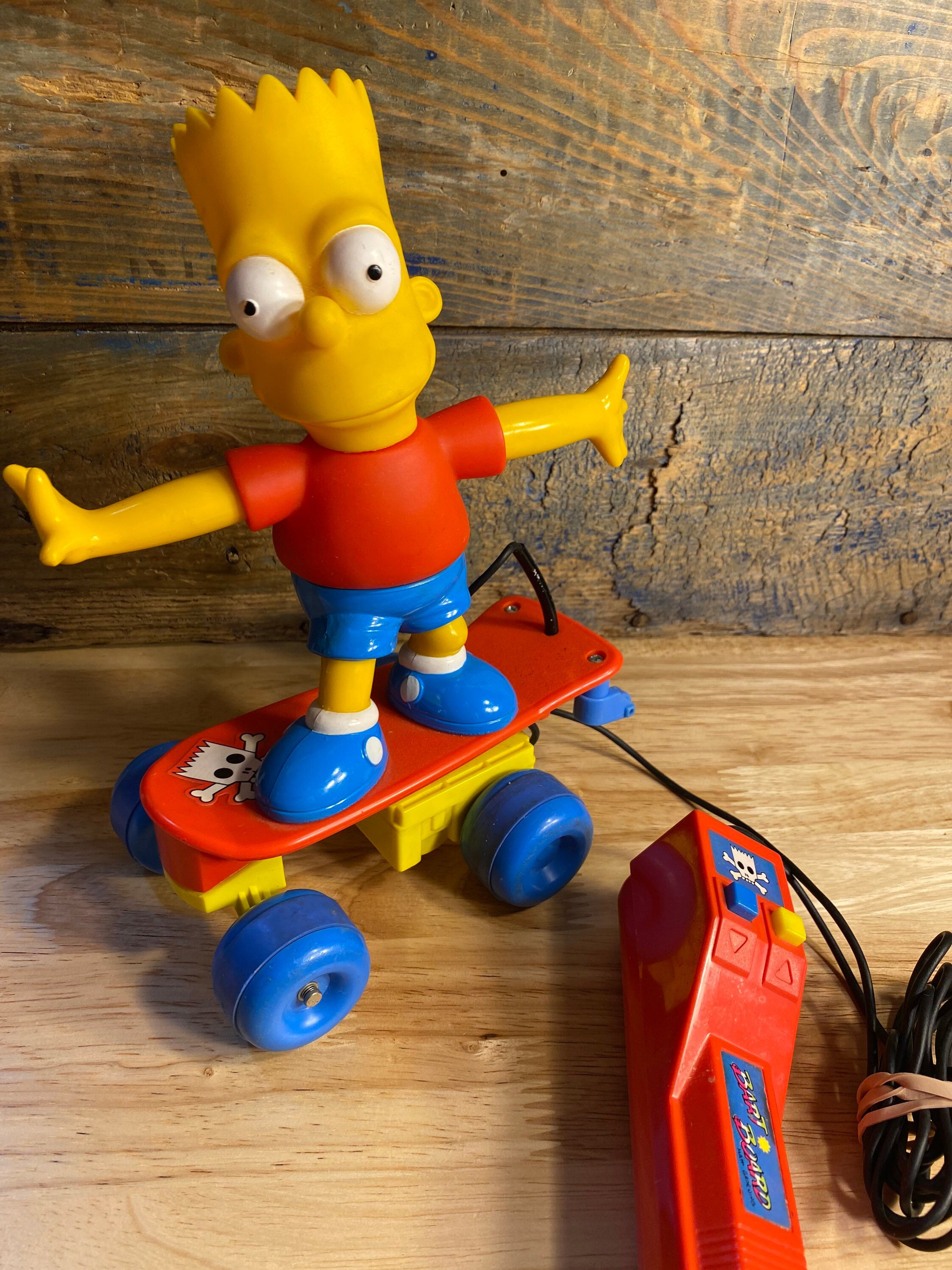 Vintage Bart Simpson skateboard toy // Bart board 1990 // Etsy