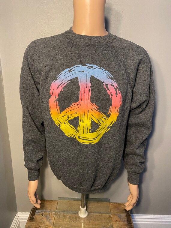 Vintage Peace Symbol Sweatshirt // Deadstock New Old Stock 