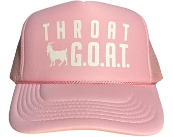 Throat G.O.A.T HAT // chapeau de camionneur drôle // snapback noir