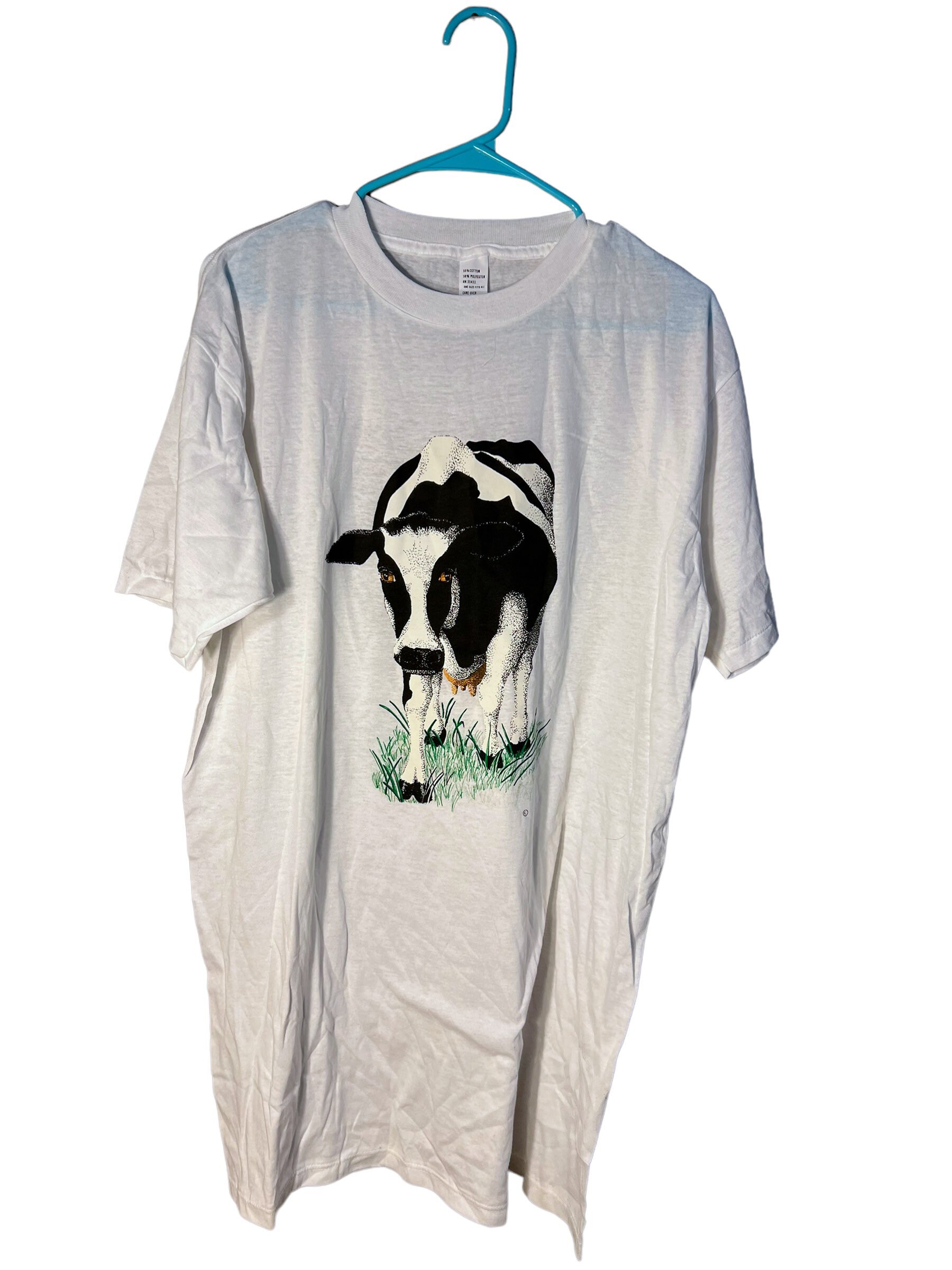 Vintage Cow T-shirt // Double Sided // Funny Single Stitch