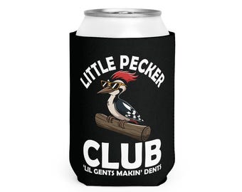 Funny Beer Can Cooler Little Pecker Club | Neoprene Can Holder | Gag Gift for Men, Party Drink Sleeve