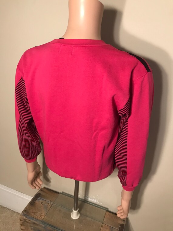 Vintage Nu Nu sport sweatshirt // hot pink wild p… - image 5