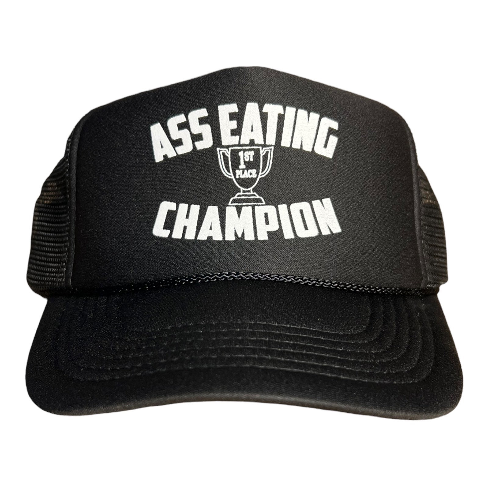 Ass Eating Champion Hat // Funny Trucker Hat // Adult Mens pic