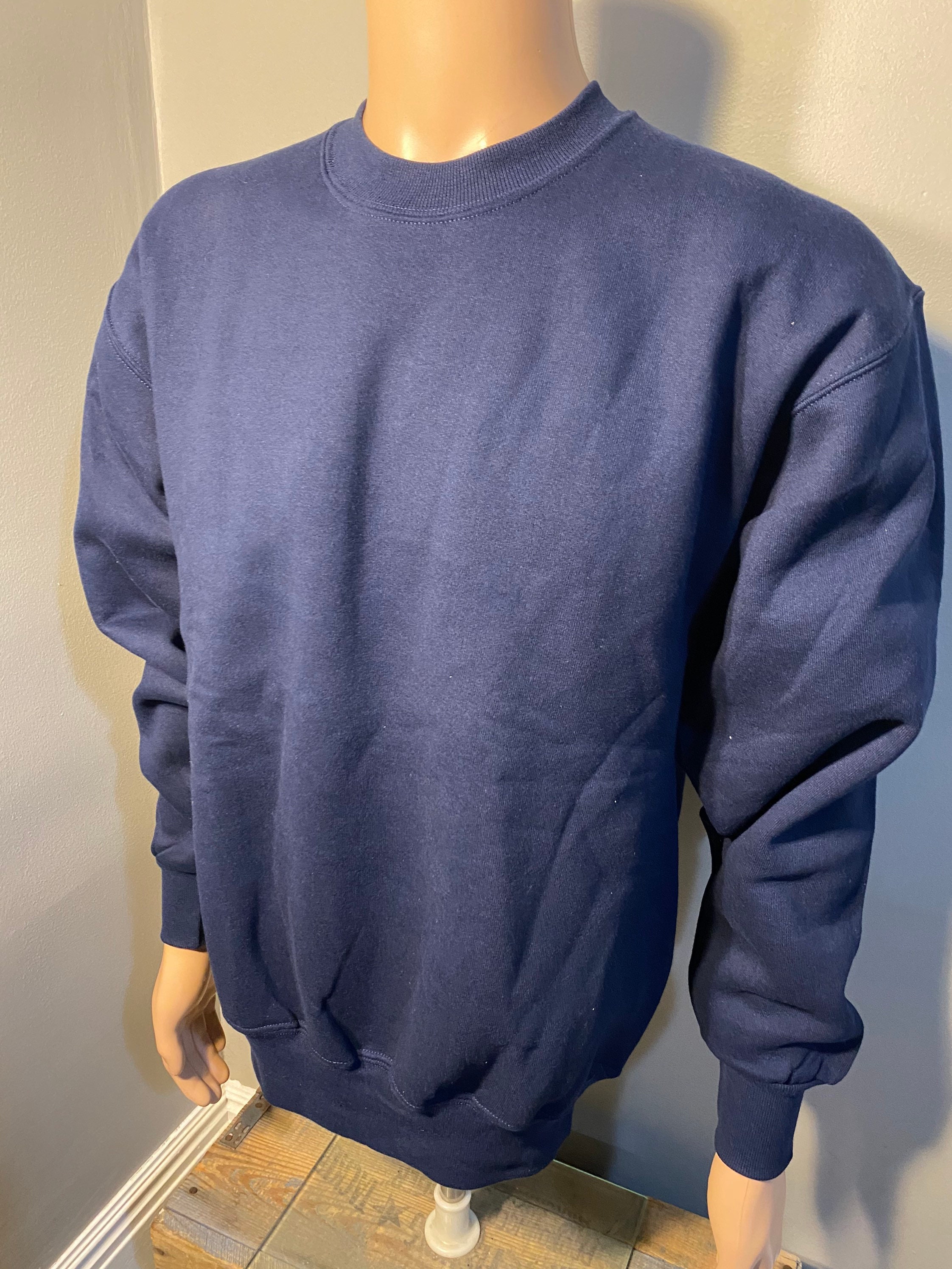 Vintage Russell Athletic Chalkline Sweatshirt // Navy Blue - Etsy Singapore