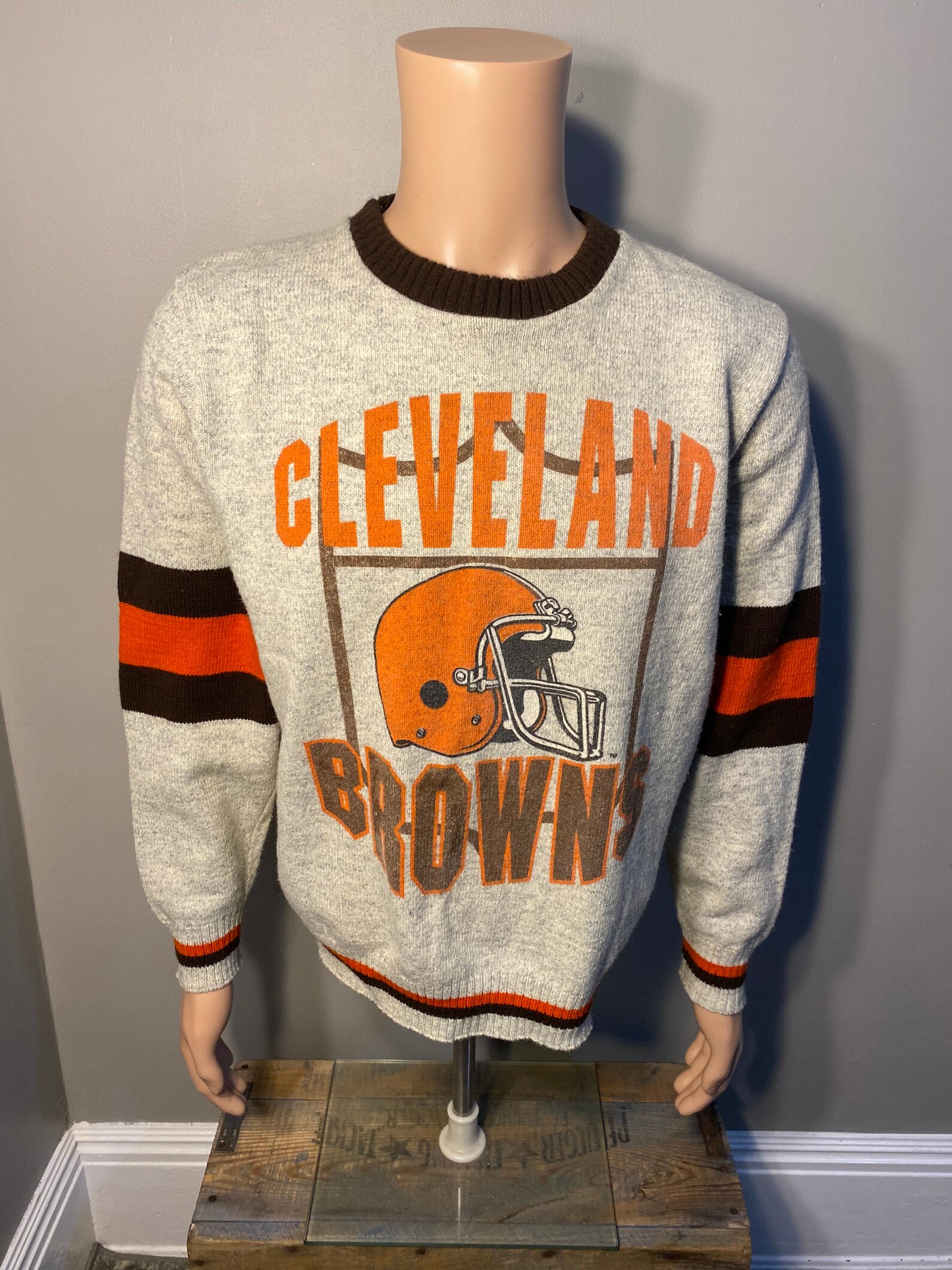 Vintage Cleveland Browns sweatshirt // wool retro original // | Etsy