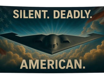 B-2 Stealth Bomber American Flag: Patriotic Military Banner - 3x5 Ft