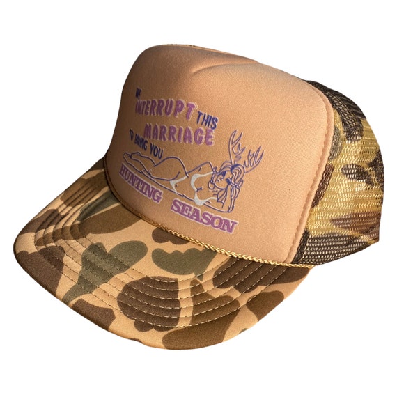 Vintage Camo Trucker Hat // Funny 