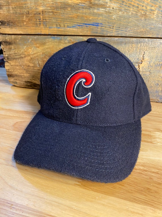 Vintage Cleveland Indians fitted Hat // 643 Sports speicalties fitted hat // wool blend // mlb baseball // navt blue cap // vintage retro