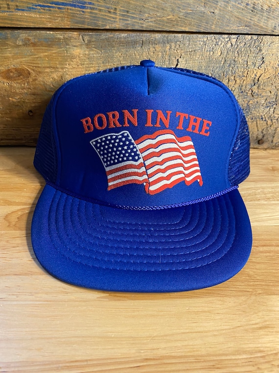 Vintage 4 Hat lot // American Flag Trucker hats /… - image 7