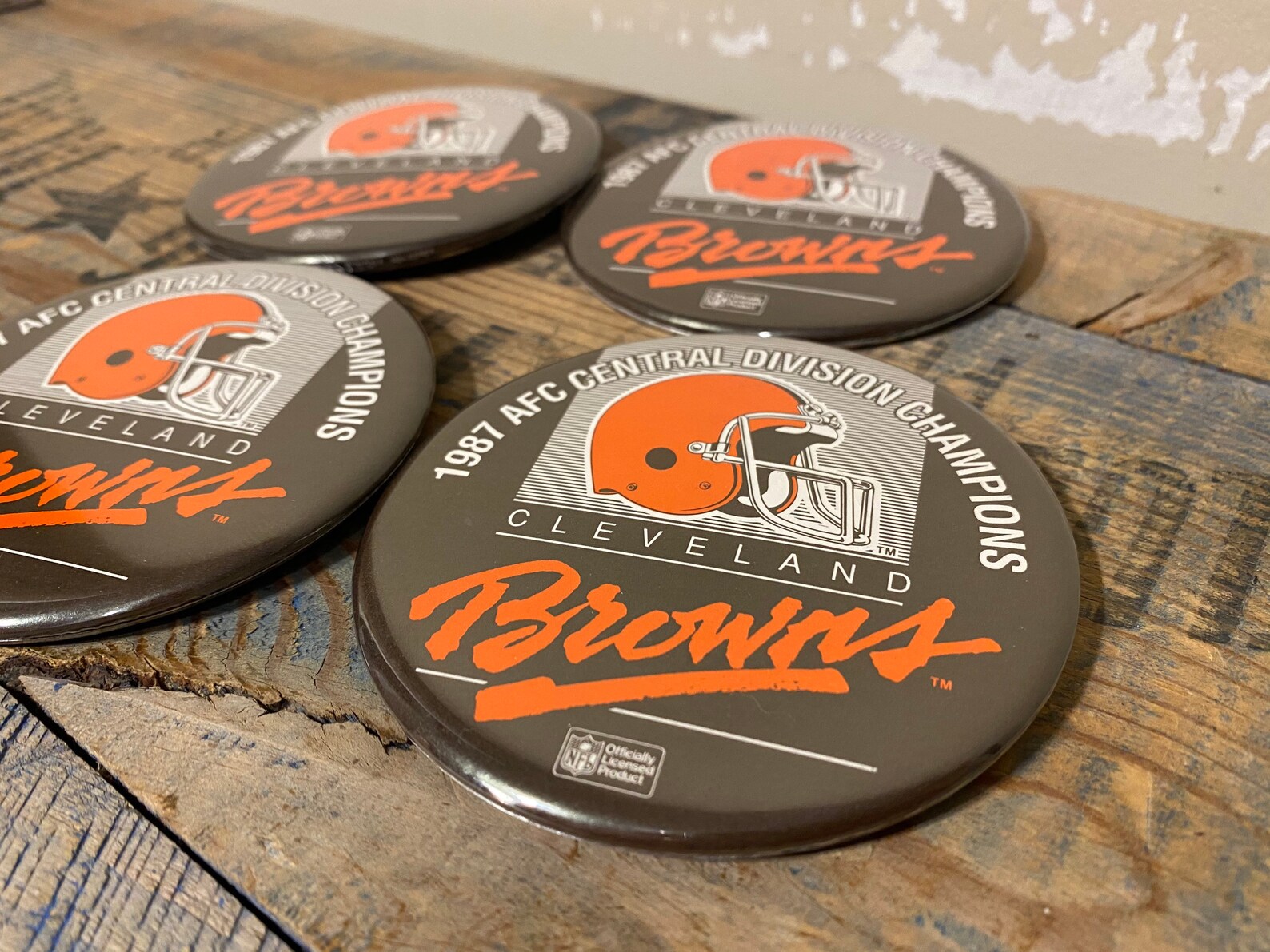 Lot of 4 Cleveland Browns Pins // Large Hat Pins Buttons // Etsy