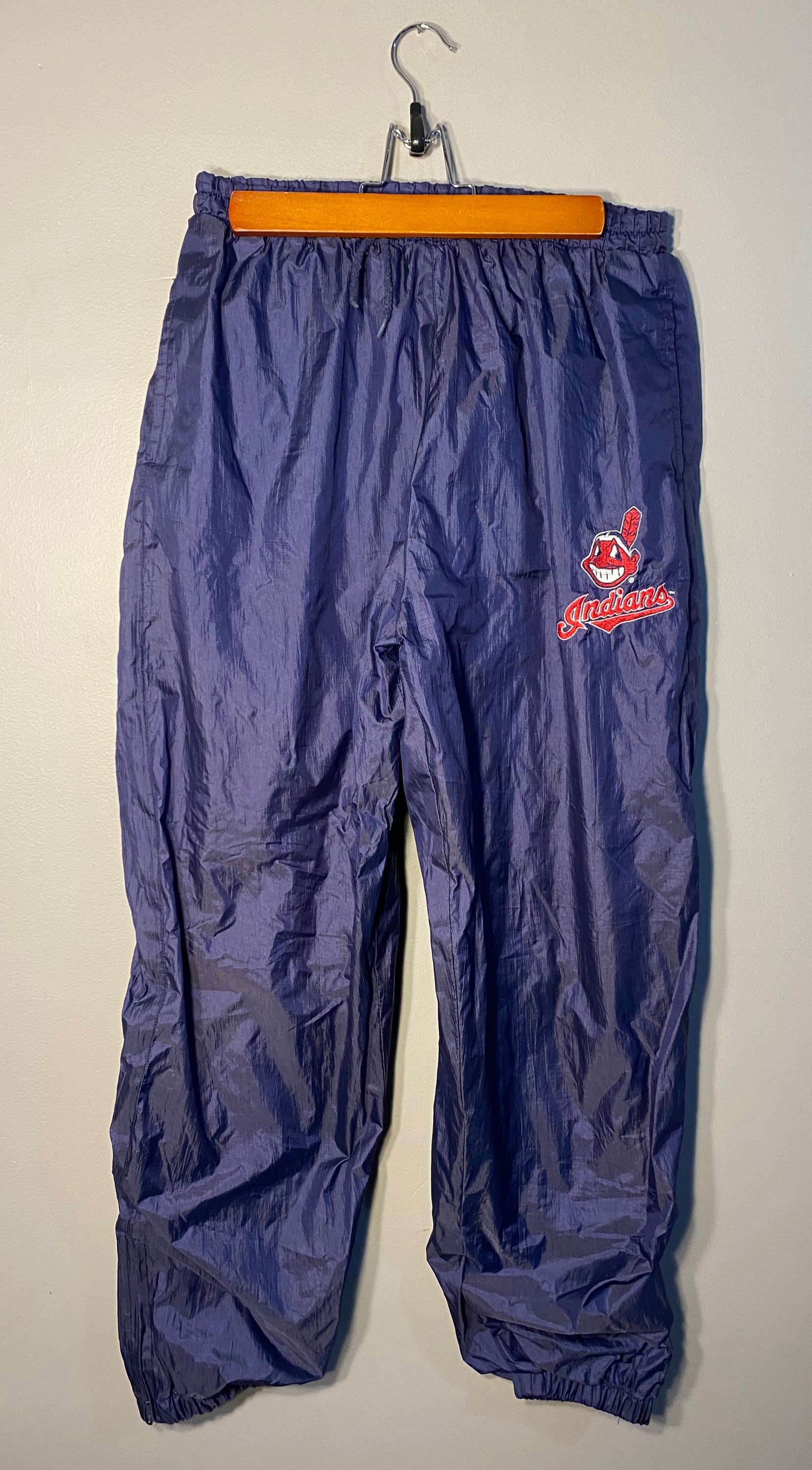 Vintage Cleveland Indians track pants // swishy windbreaker | Etsy