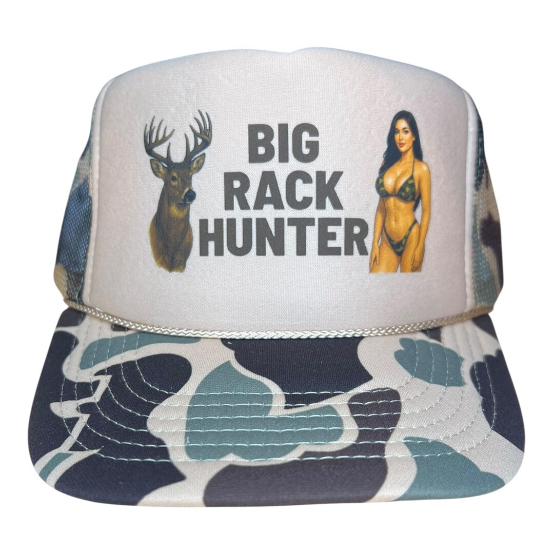 Funny Hunting Trucker Hat: Big Rack Hunter or White Tails Camo Cap - Etsy