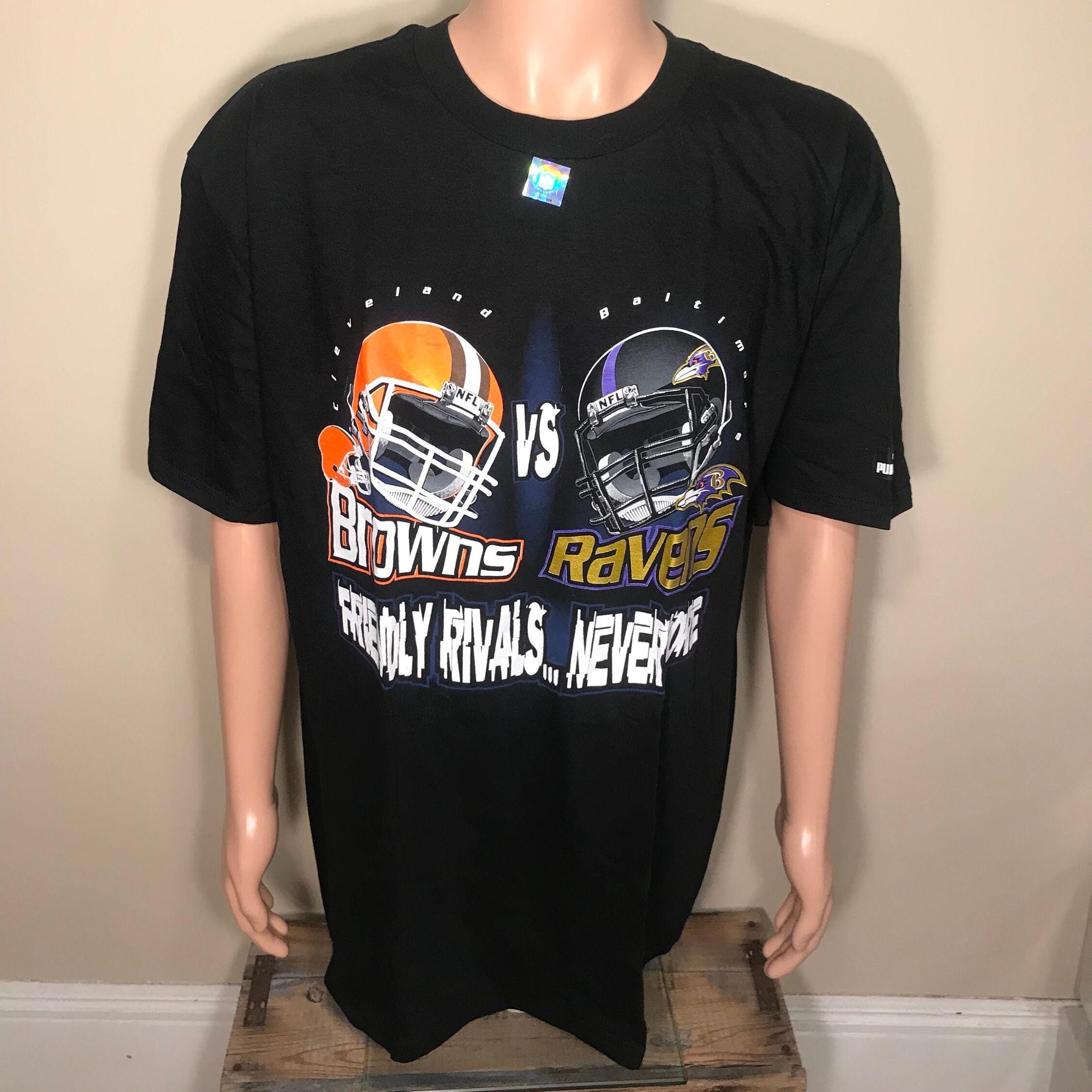 T-shirt Vintage Baltimore Ravens Années 90 - CSA - Taille L - Noir - Coton
