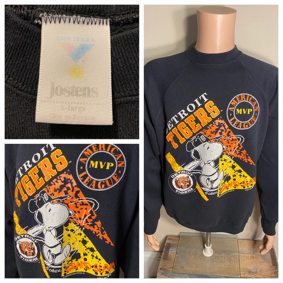 Vintage Detroit Tigers sweatshirt // rare 1990 sno