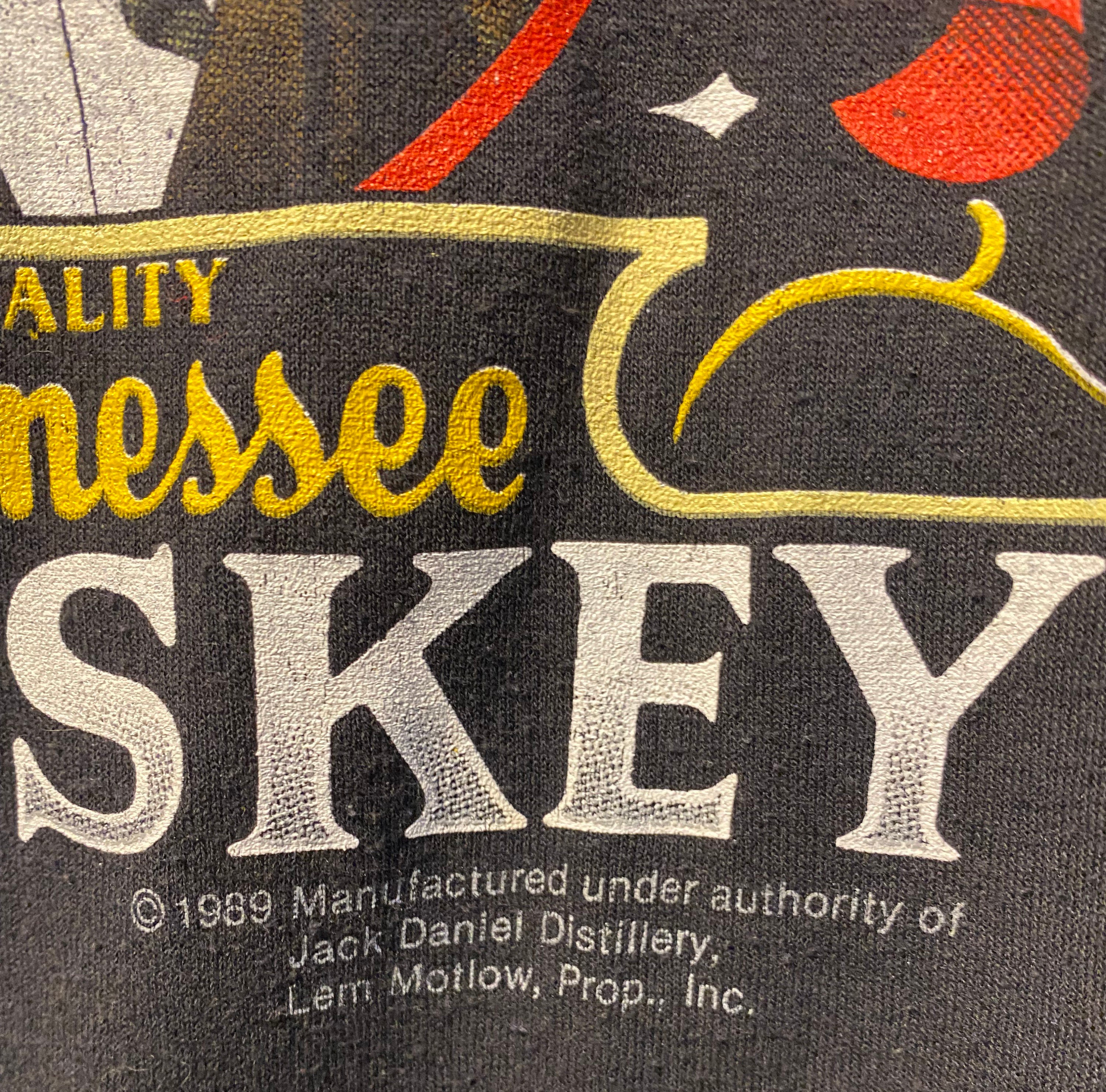 Vintage 1989 Jack Daniels T-shirt: Single Stitch Tennessee Whiskey 