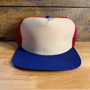 Vintage New Era Tri-Color Trucker Hat: Deadstock Made in USA