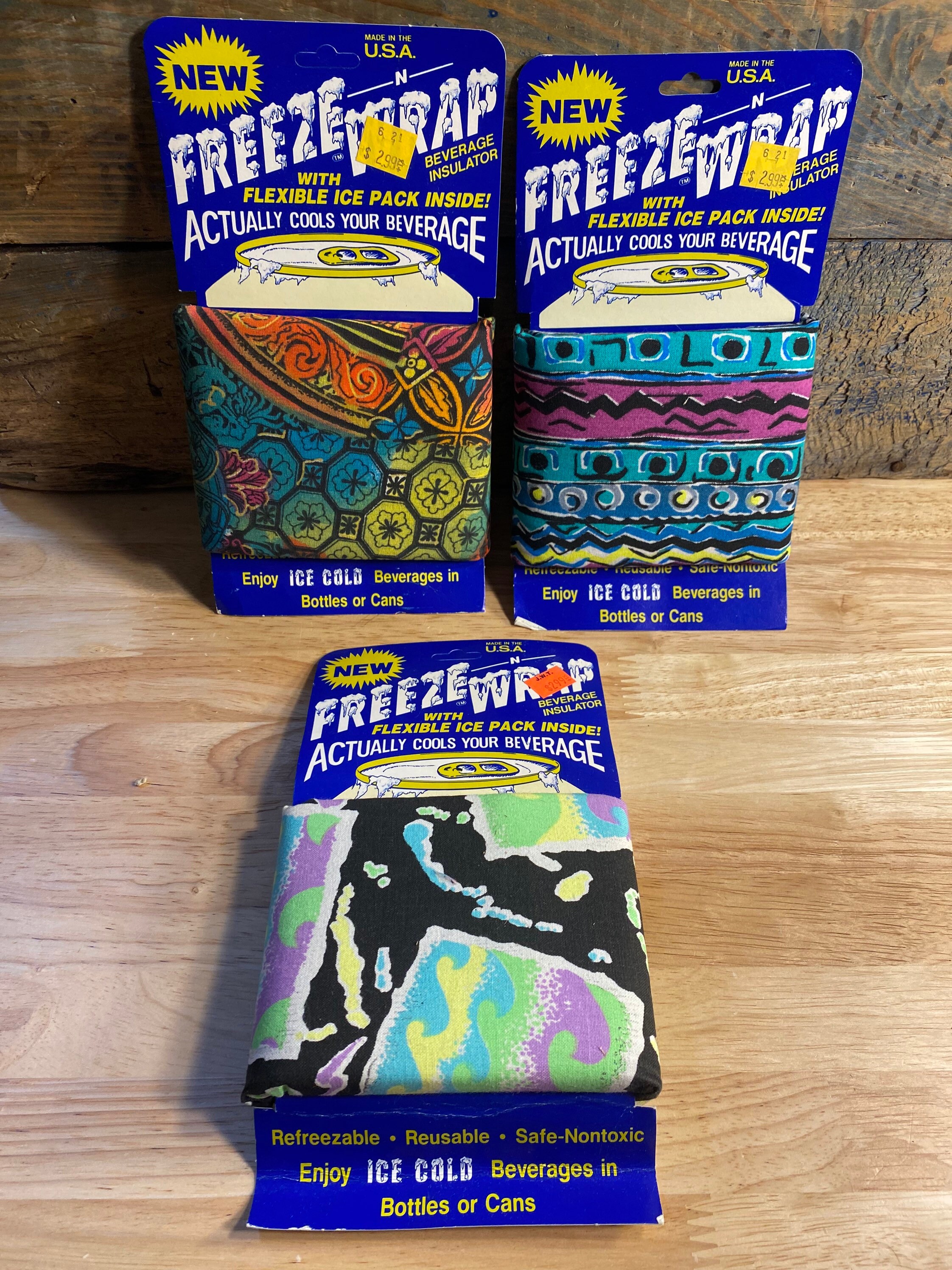 Vintage Can cooler wraps // freeze wrap // made in USA Etsy