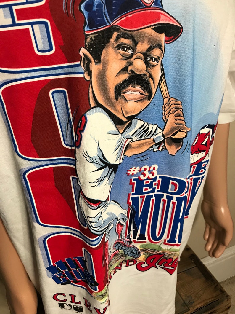 vintage Cleveland Indians Eddie Murray t-shirt Vintage Cleveland Indians rare shirt deadstock NWT nos adult size XXL 2XL