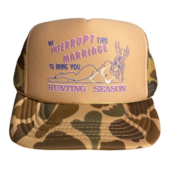 Vintage Camo Trucker Hat // Funny 