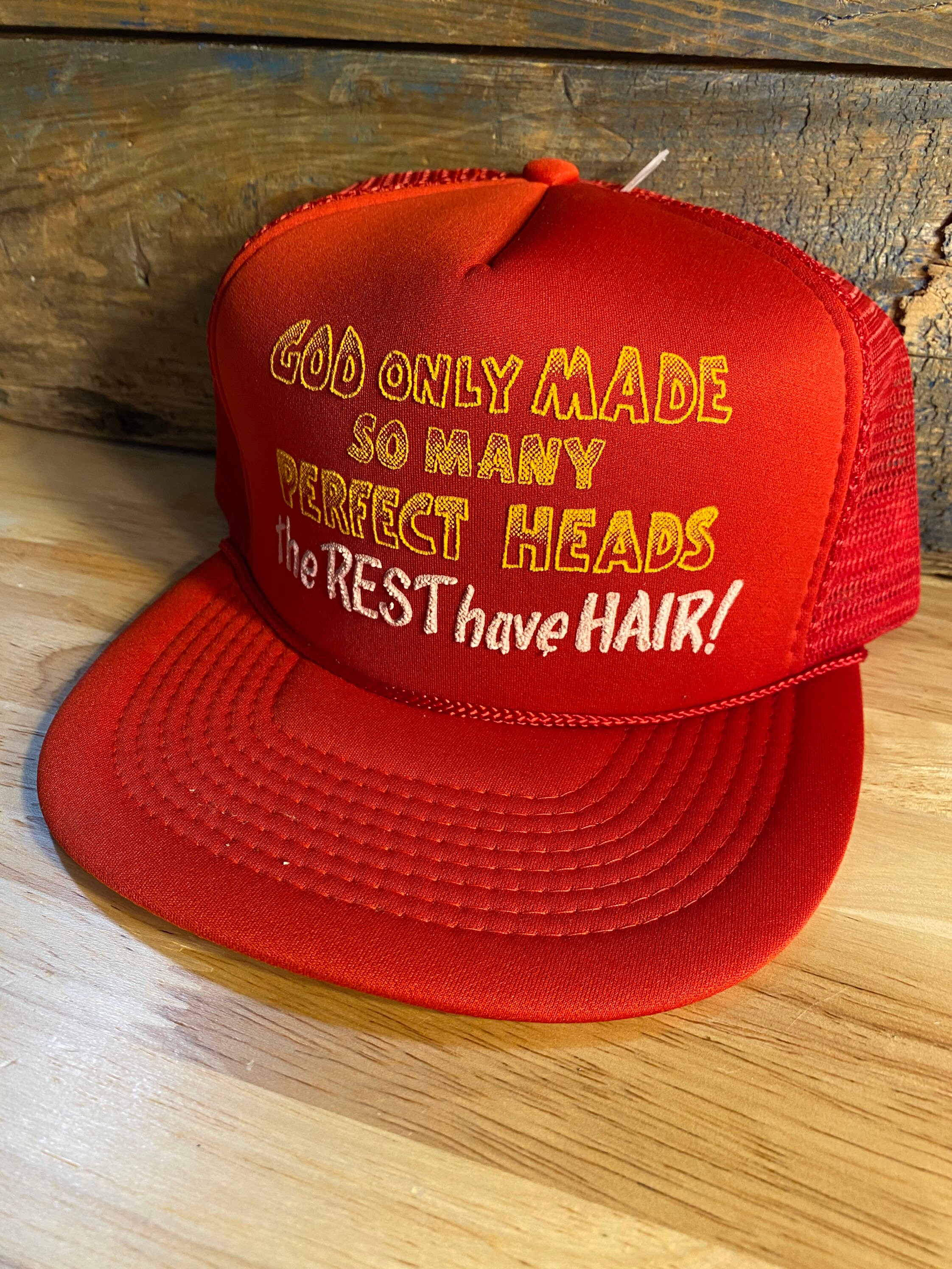 Vintage Trucker hat // Funny novelty hat // God only made so Etsy
