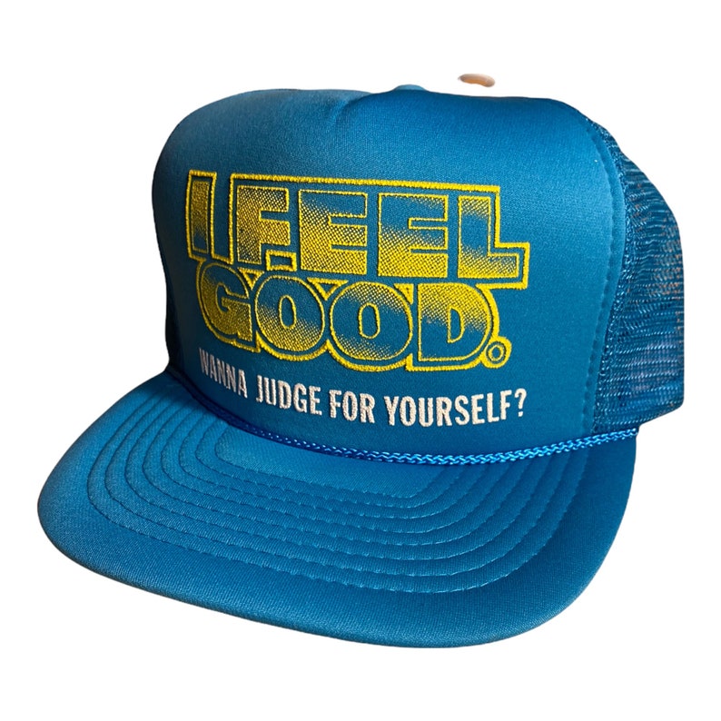 Vintage funny trucker hat // I feel good wanna judge for youself // funny saying humor hat // snapback cap // deadstock new old stock NOS image 3