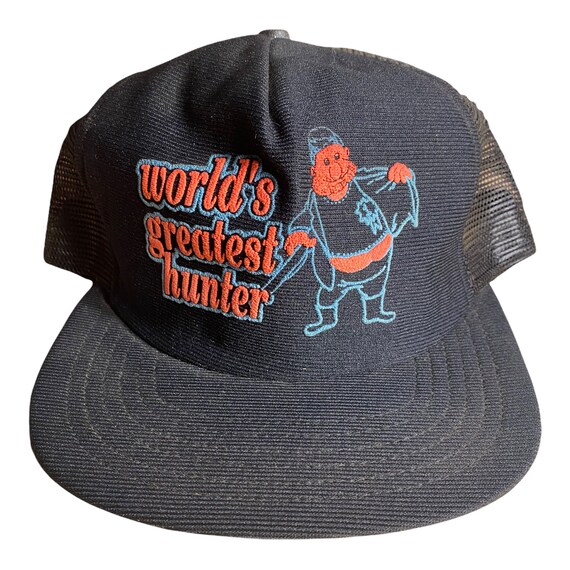 Vintage Trucker hat // Worlds greatest hunter bla… - image 7