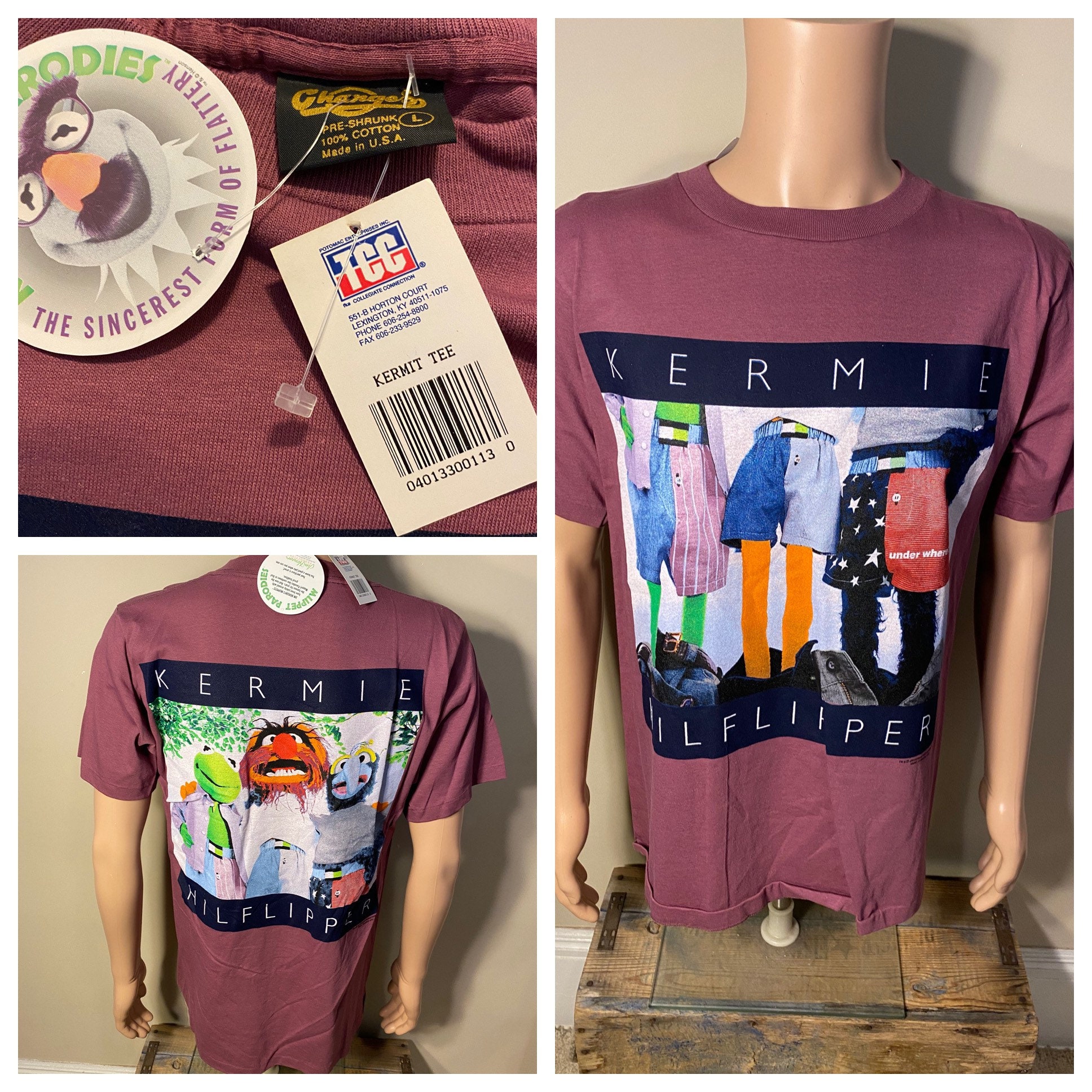 ヴィンテージ カエルのカーミット T シャツ // デッドストック 新古品 