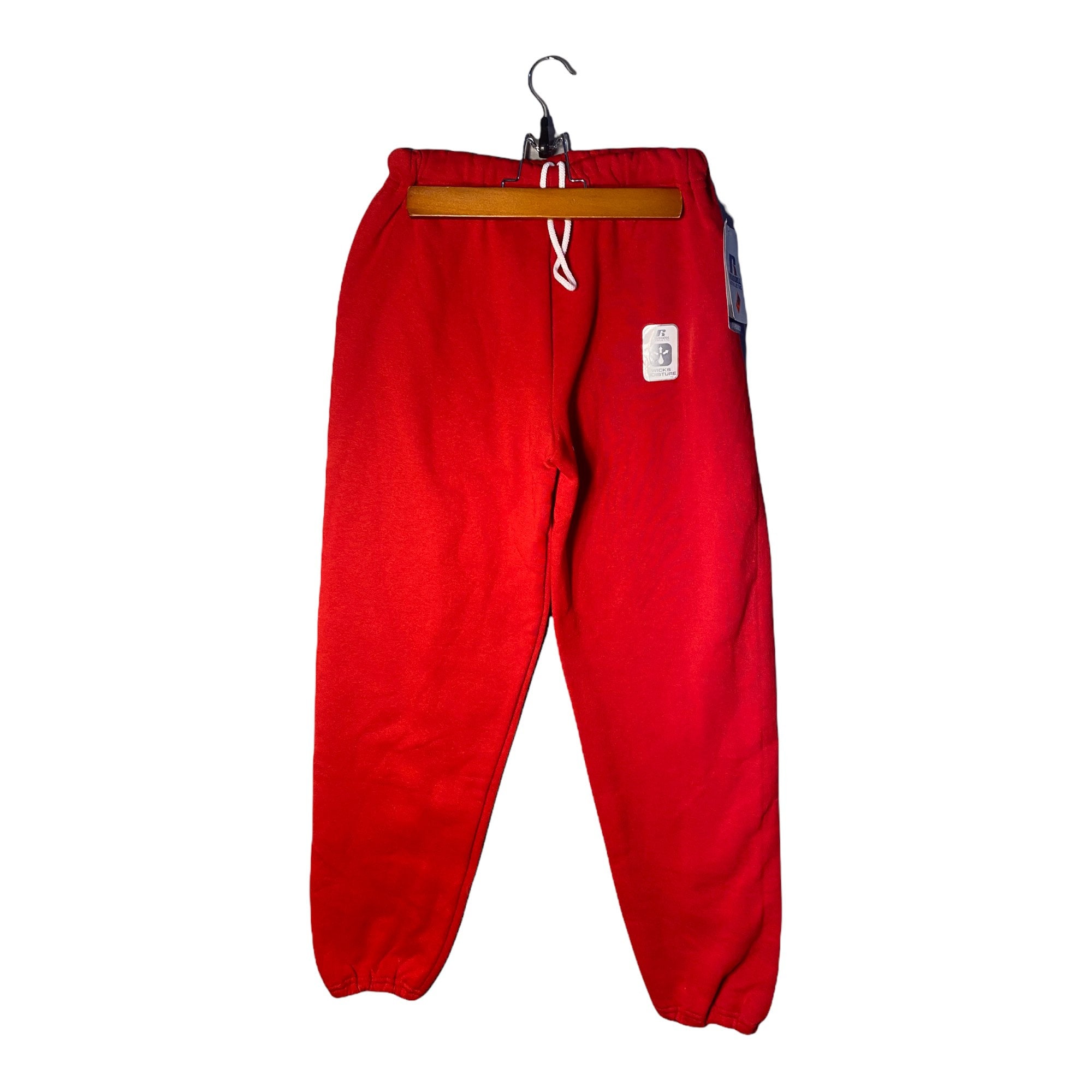 Vintage Russell Athletic Sweatpants // Deadstock New Old Stock NOS // Red  Sweatpants // Blank Sweatpants // Adult Size Medium // Gym Pants 