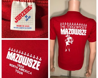 Vintage 1989 North America Tour Mazowsze T-shirt // rare 80s Polish Ballet // made in USA 50/50 tee // The magnificent mazowsze dance ballet