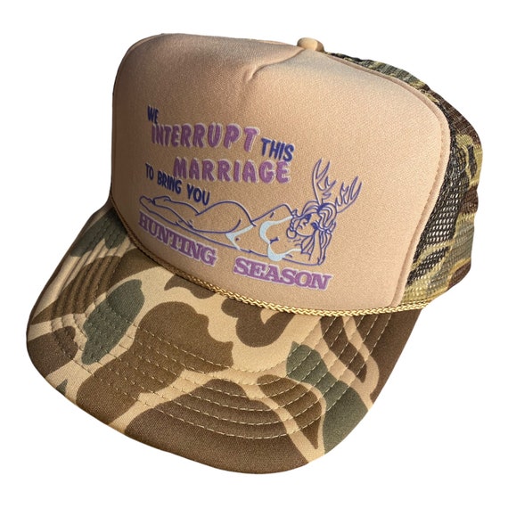 Vintage Camo Trucker Hat // Funny 