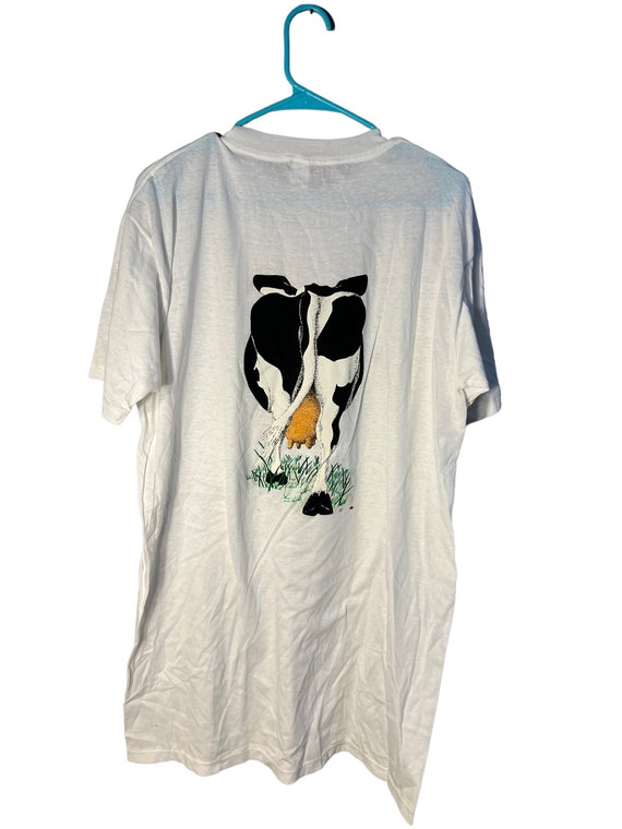 Vintage 1990s Double Sided Cows Graphic T-shirt / Single
