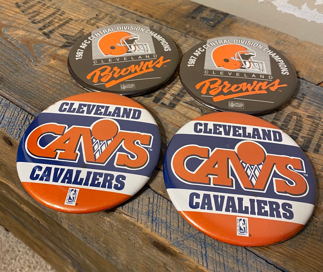 Lot of 4 Cleveland Browns & Clevelasnd Cavliers Pins // Large Hat Pins