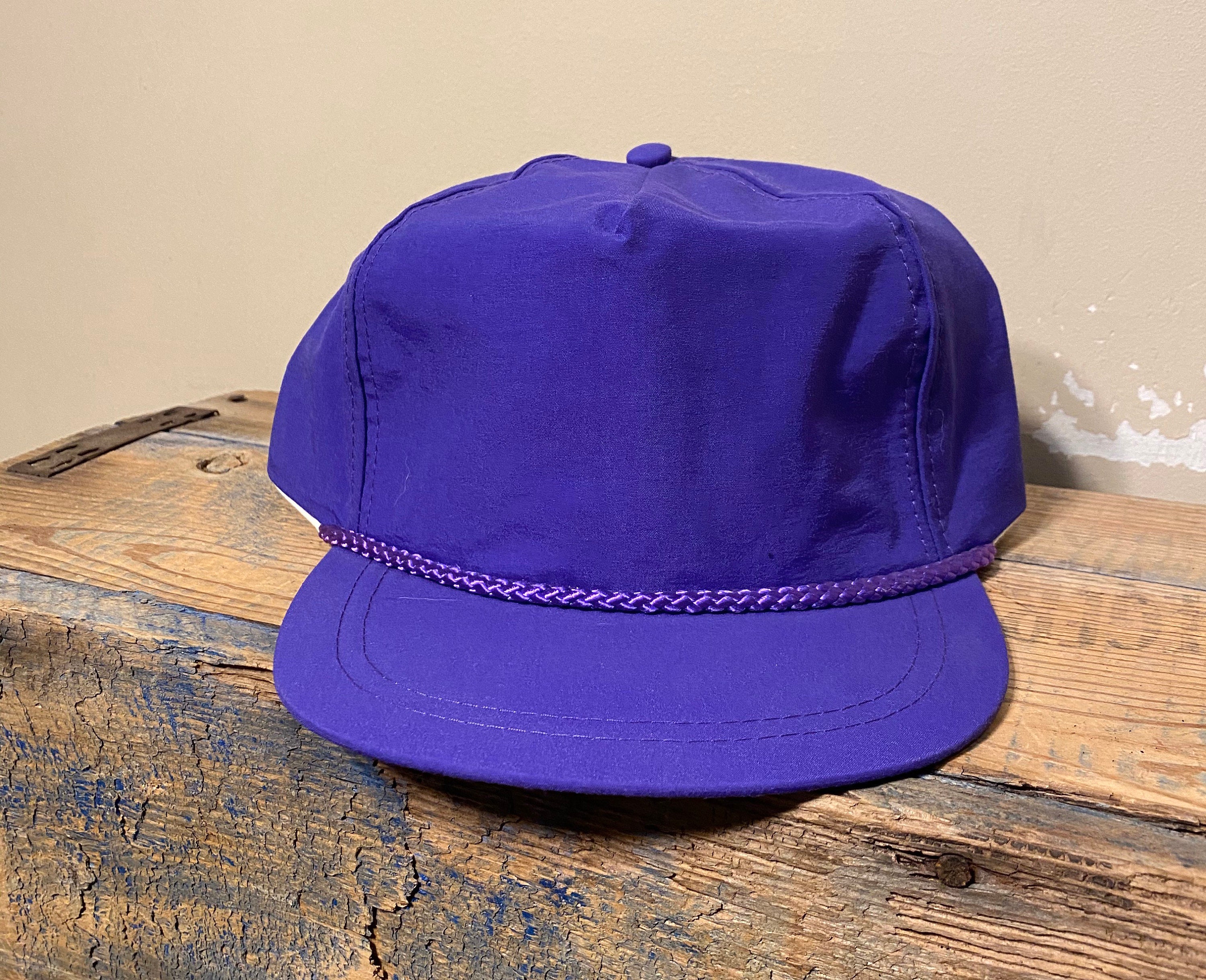 Vintage Blank Trucker Hat // Vintage Snapback Hat // Blue Rope Trucker Cap Hat // Madhatter 100% Polyester Cap // Foam Fope Hat Snapback Vtg