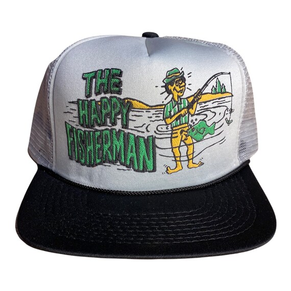 Happy Fisherman Funny Trucker Hat 